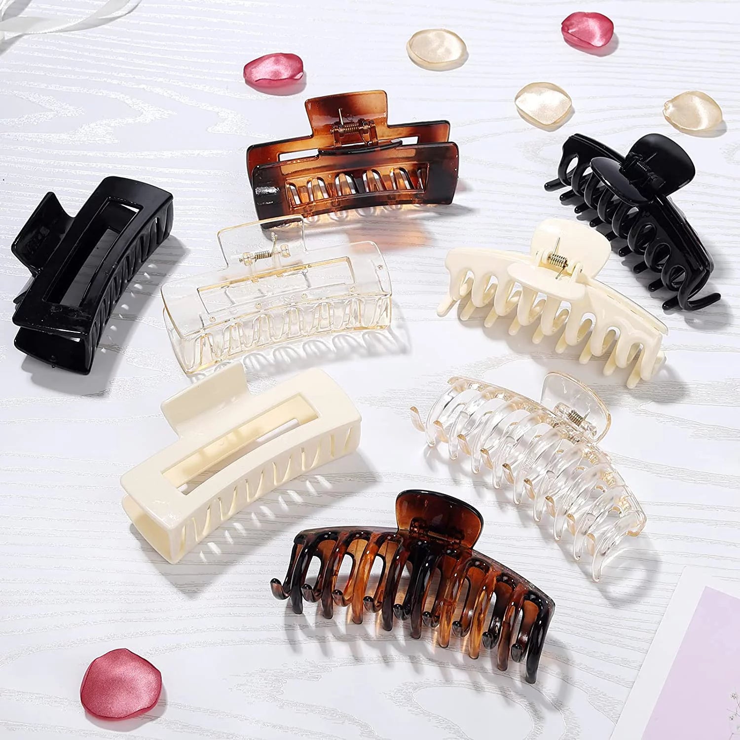 8 Pack Large Claw Hair Clip