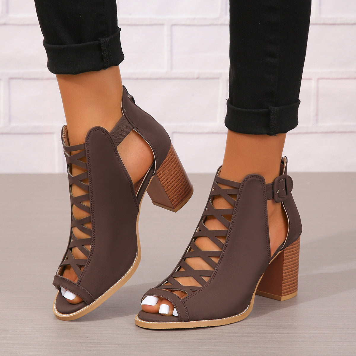 Thick Heel High Heel Sandals